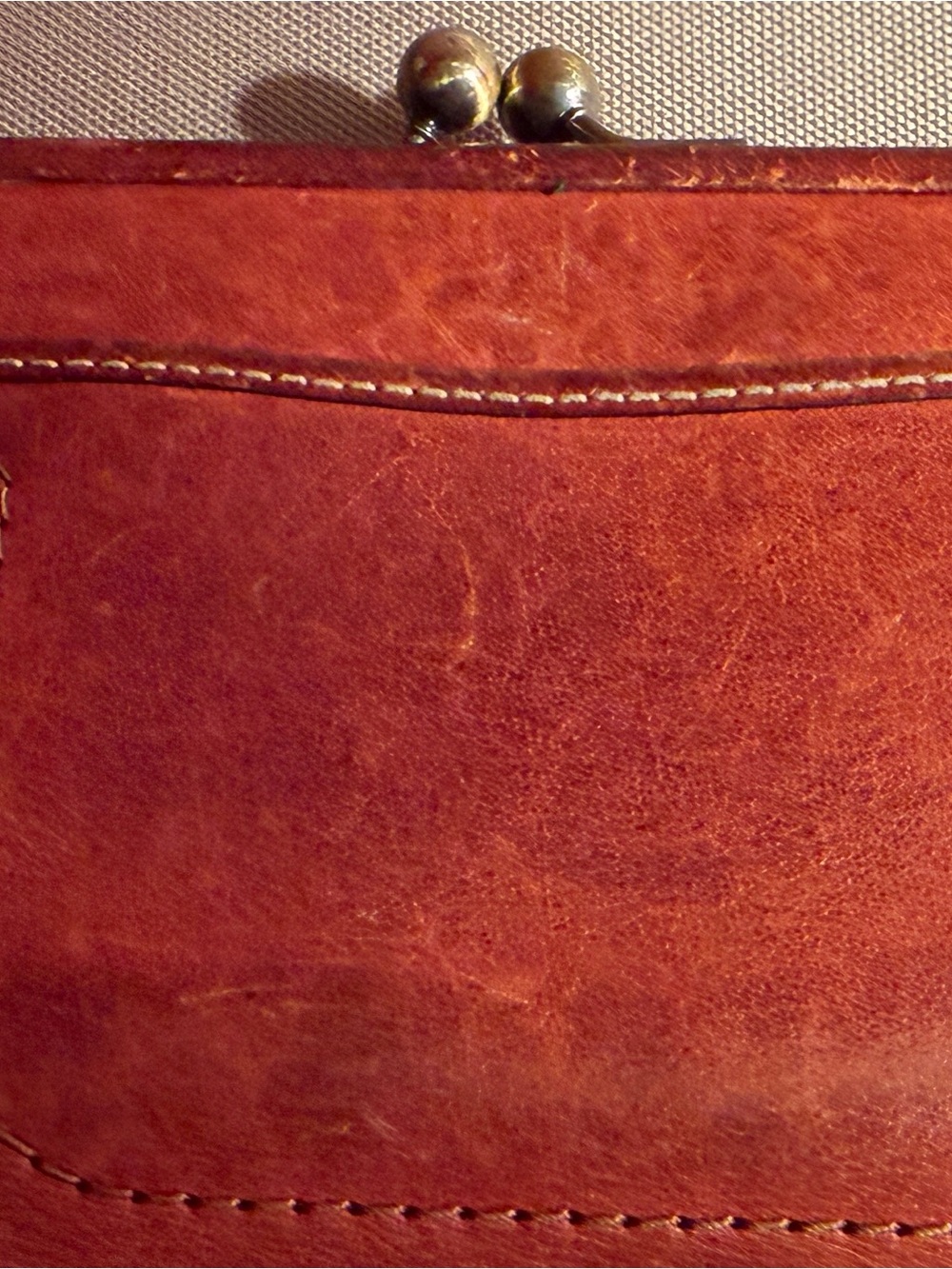 Coach Red Leather Turnlock Coin Wallet - Picture 2 of 4